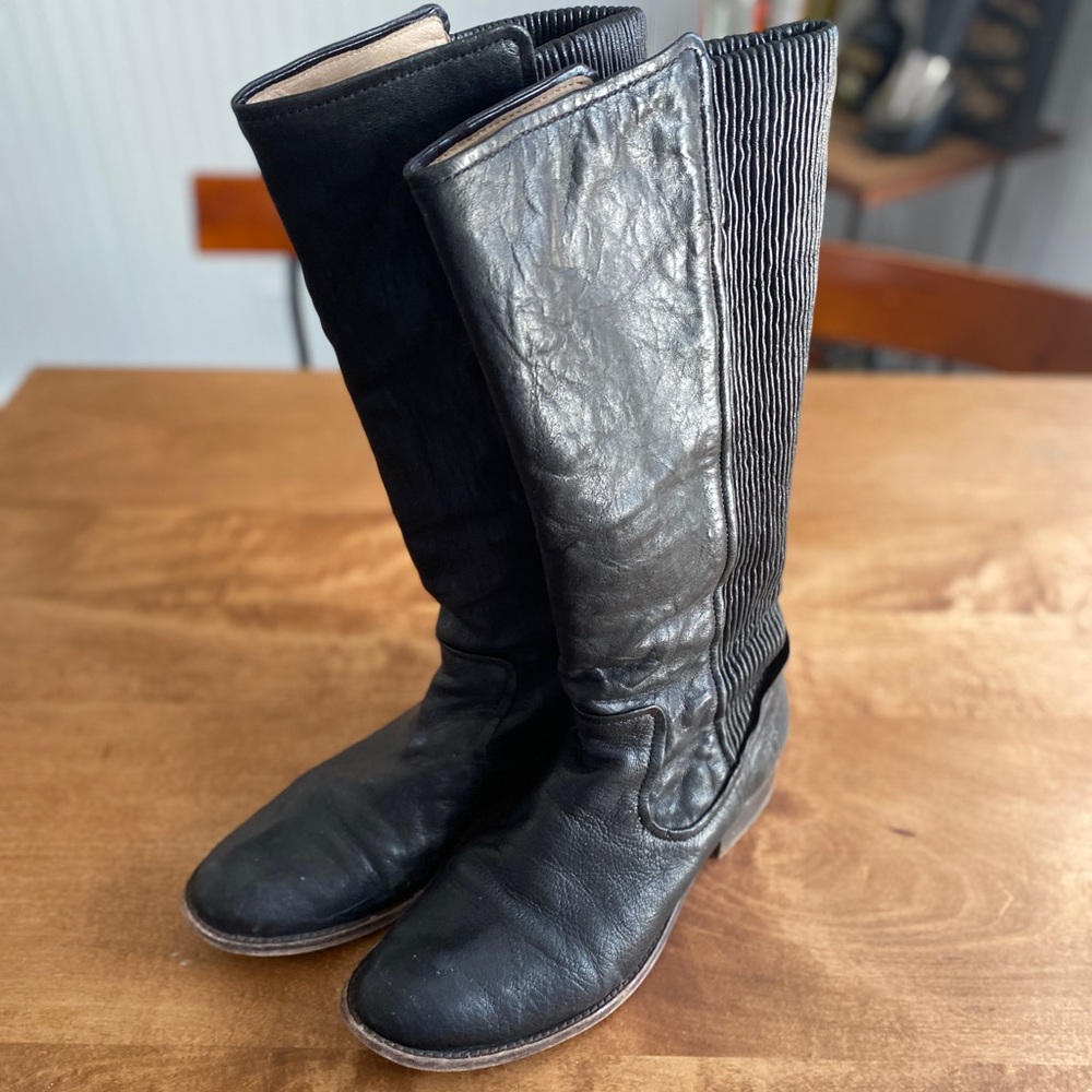 Frye leather scrunch boots